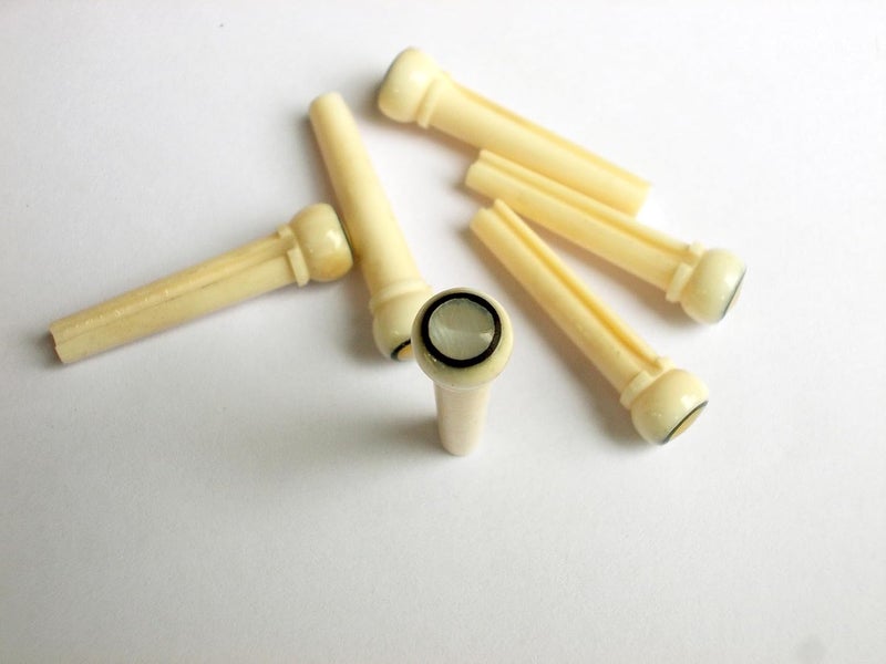 Musical String 6 pcs (1 set) Real Bone Acoustic Guitar Bridge Pins High Quality - Image 3